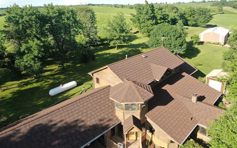 roofing aerial view