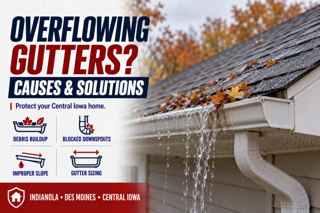 Why Are My Gutters Overflowing? Causes and Solutions for Iowa Homes