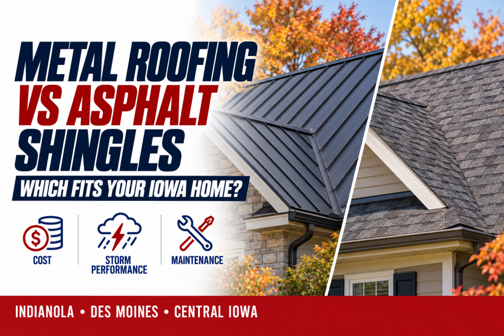 Metal Roofing vs Asphalt Shingles in Iowa